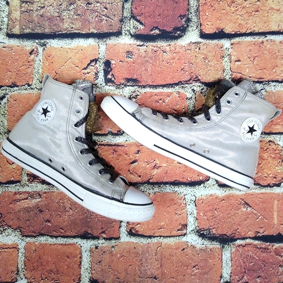 Converse Shoes - Converse Chuck Taylor Silver Metallic High Tops
